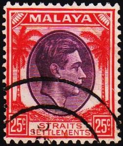 Straits Settlements. 1937 25c S.G.286 Fine Used