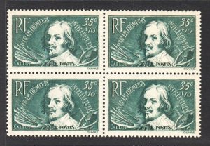 France 1938 Jacques Callot (35c+10c, B/4) VF MNH CV$18+