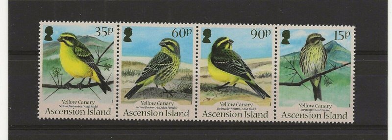 Ascension 2011 Yellow Canary strip of 4 sg.1082-5 MNH