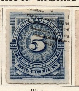 Uruguay 1884-88 Early Issue Fine Used 5c. 125788