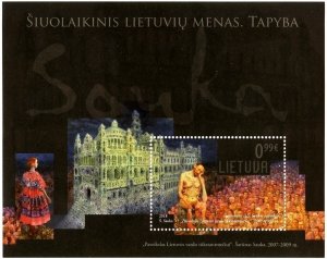 LITHUANIA 2018 Modern Art Painting: Sauka - Millennium. Souvenir sheet, MNH