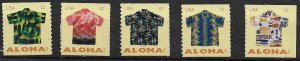 4597-4601 MNH Aloha Shirts Postcard Rate Coil Singles