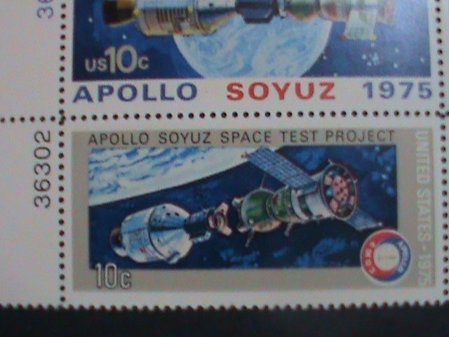 ​UNITED STATES-1975 SC#1569-70  APOLLO-SOYUZ SPACE PROGRAMS MNH  PLATE -BLOCK