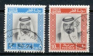 Qatar 1972 Sheik Khalifa bin Hamad al Thani 5r,10r FU