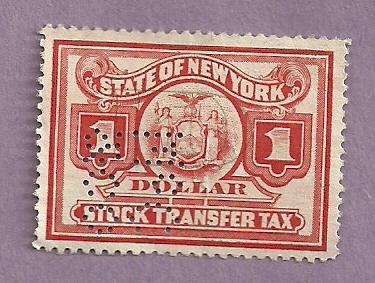 New York Used $1 Stock Transfer Stamp #3