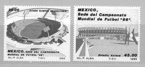 Mexico 1424-25 World Cup Soccer set MNH