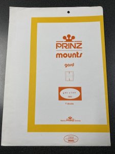 Prinz Scott Stamp Mount - CLEAR - Pack of 5 (198x265mm)  Blocks