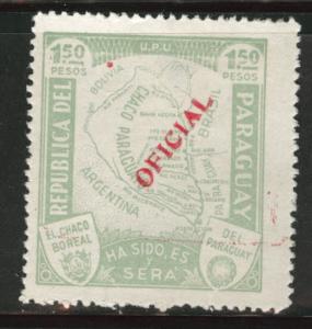 Paraguay Scott o97 Official Map stamp MH* thin