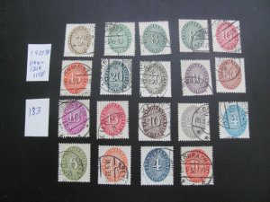 Germany 1927-1933 USED  MI. 114X-131X OFFICIAL SET  XF 115 EUROS (183)