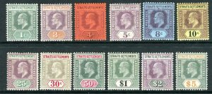 STRAITS SETTLEMENTS-1902-3  A lightly mounted mint set to $5 Sg 110-121