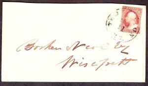 US 11 or 11a 1851 Issue 3c Washington on Cover (-090)