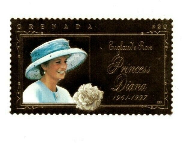 Grenada - 1998 - Princess Diana Memorial - Gold Stamp - MNH