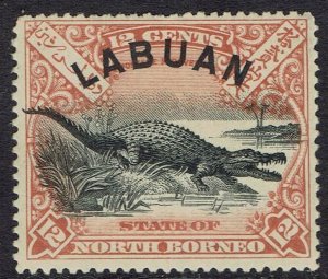 LABUAN 1897 CROCODILE 12C PERF 14.5 -15