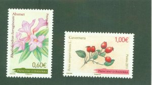 FRENCH ANDORRA 692-3 MH CV $4.50 BIN $2.00