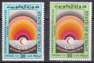 KUWAIT - 1981 INTERNATIONAL RED CROSS & RED CRESCENT DAY SCOTT#847-848  2V MNH