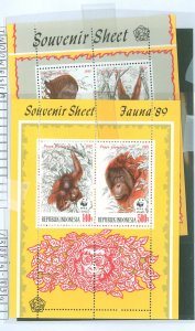 Indonesia #1381a-83a Mint (NH) Souvenir Sheet (Animals) (Wildlife) (Wwf)