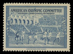 1940 HELSINKI OLYMPICS - AMERICAN BANK NOTE COMPANY, SET OF 4