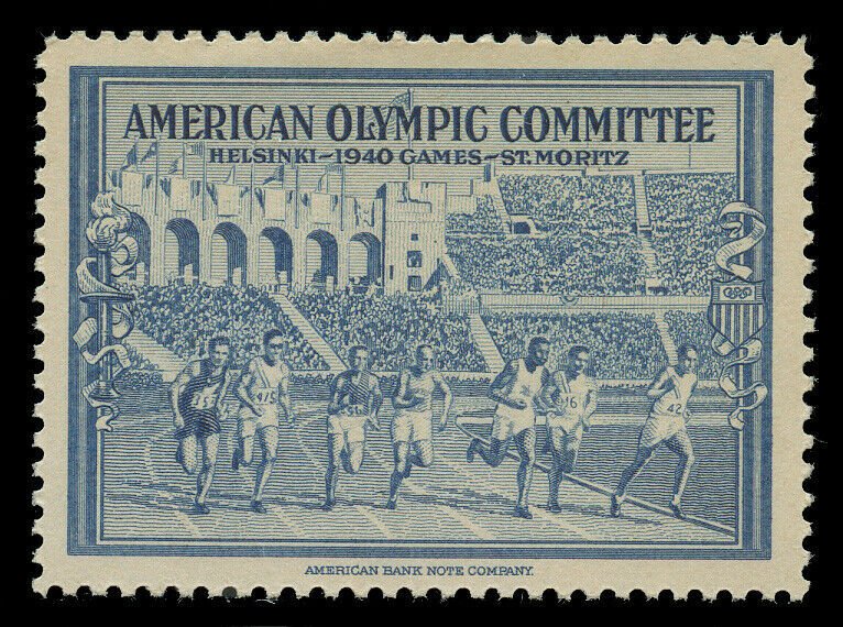 1940 HELSINKI OLYMPICS - AMERICAN BANK NOTE COMPANY, SET OF 4