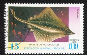 CUBA Sc# 3923 MARINE LIFE ocean sea fish  15c  1998  used / cto