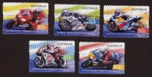 Australia 2004 Sc#2311-2315 Set of 5 Motorcycle Racing USED.