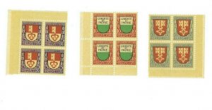 Switzerland SC# B12-14 MNH Blocks of 4. Cat.141.00 (47.00 x 4) Better Item