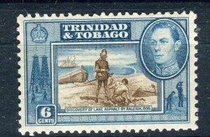 TRINIDAD TOBAGO; 1938 GVI Pictorial issue Mint MNH Unmounted Shade of 6c.