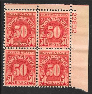 USA J86: 50c Numeral, PB, mint, F-VF, dist. gum