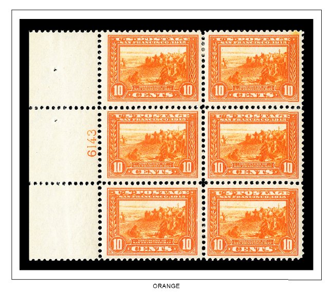 COLOR PRINTED US PLATE BLOCKS 1901-1929 STAMP ALBUM PAGES (46 illustrated pages)