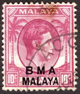 1948, Malaya, British Military Administration 10c, Used, Sc 262a