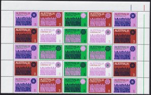 Australia 1971 Christmas Pane of 25 Mi.479 /85 MNH
