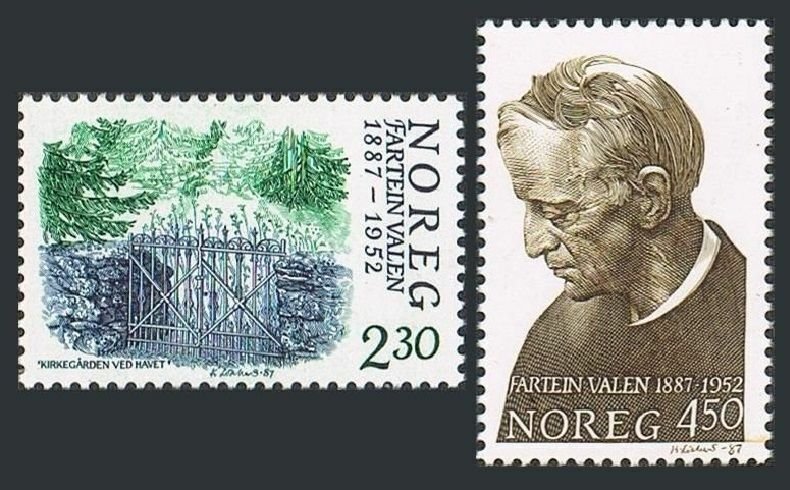 Norway 913-914,MNH.Michel 973-974. Fartein Valen,composer,1987.