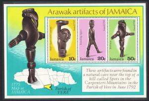 Jamaica Arawak Artefacts 1st series MS SG#MS451 SC#441a