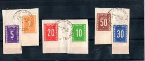 Israel Scott #J6-11 2nd Postage Dues Tabs with First Day Cancels!!