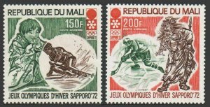 Mali C140-C141,C141a,MNH.Mi 309-310,Bl.5. Olympics Sapporo-1972.Slalom,Hockey.