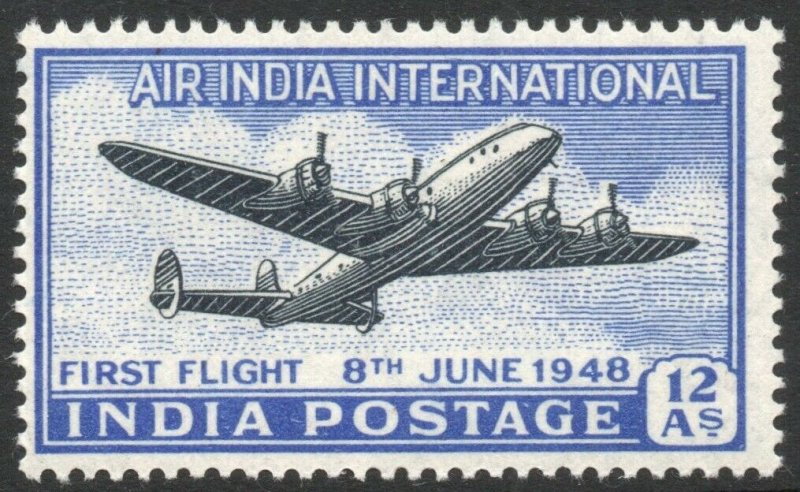 INDIA-1948 12a Air Sg 304 UNMOUNTED MINT V42312