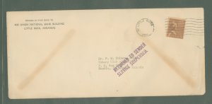 US 805 Little Rock to the Philippines. Japan occupied the Philippines so letter not sent. 805 pas international printed matter r