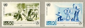 154-155 UN - Geneva - Shelter for the Homeless, MNH sgls