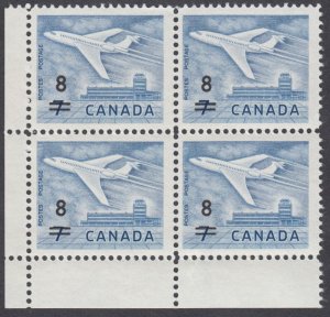 Canada - #430 Jet Plane Surcharge Corner Block - MNH