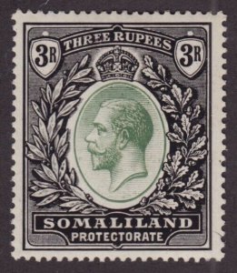 Somaliland Protectorate Sc #62 (1919) 3R black & grey King George V Mint VF H