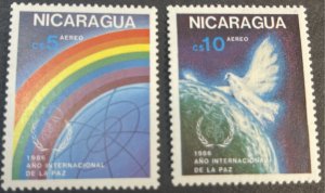 NICARAGUA# C1134-C1135--MINT NEVER/HINGED--COMPLETE SET--1986