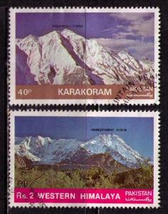 PAKISTAN Sc# 647 - 648 USED FVF Set2 Mountains