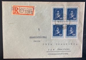 1953 Berlin East Germany DDR Cover To Epe CM Von Weber Stamps Block