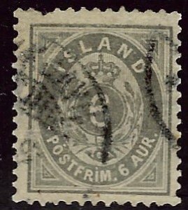 Iceland SC #25 used  F-VF sh perf SCV$21.00...in Demand!