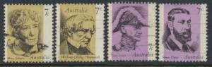 Australia  Sc# 546-549 Famous Australians set of 4- 1973 Used  see details 