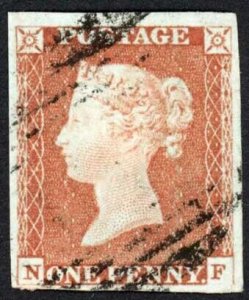 1841 Penny Red (NF) Plate 65 (Small Thin) Cat 38 pounds