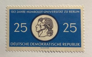 Germany DDR 1960 Scott 523 MH - 25pf,  brothers Humboldt,  Humboldt University