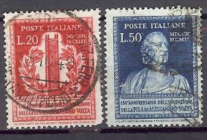 1949 - ITALY - Invention of the Voltaic Pile - Sc# 526-527 - Used