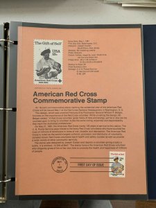 USPS Souvenir Page Scott 1910, 1981 American red cross stamps