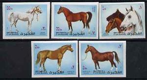 Fujeira 1970 Horses set of 5 imperf unmounted mint, Mi153...