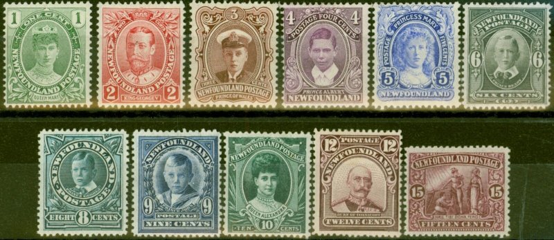 Newfoundland 1911 set of 11 SG117-127 Fine Mtd Mint